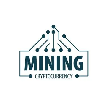 Digital currency mining 스톡 일러스트