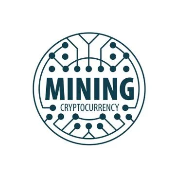 Digital currency mining 스톡 일러스트