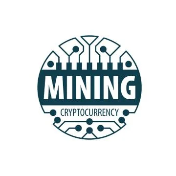 Digital currency mining 스톡 일러스트