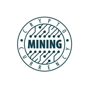 Digital currency mining 스톡 일러스트