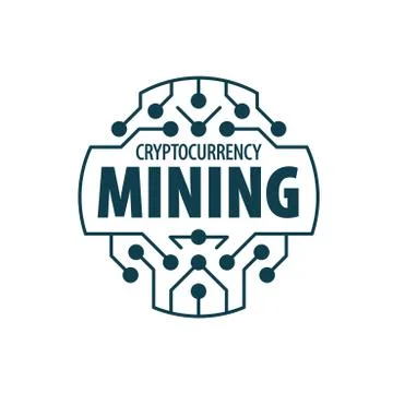 Digital currency mining 스톡 일러스트