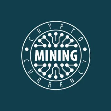 Digital currency mining 스톡 일러스트