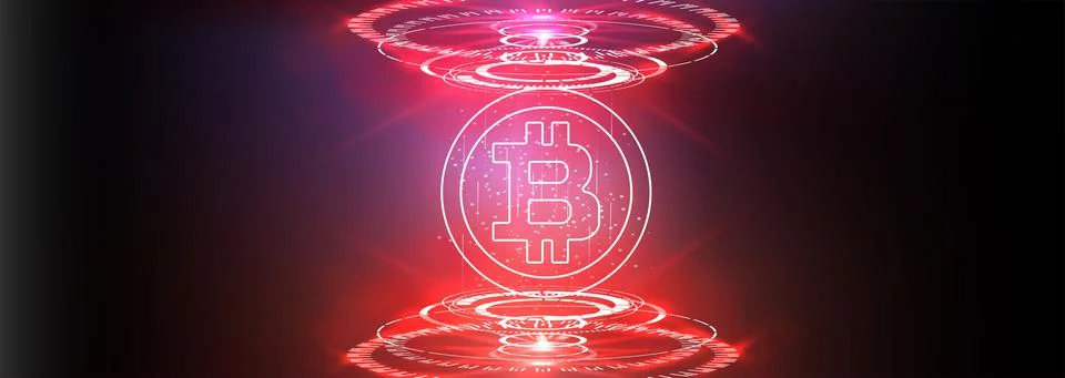 Digital currency or cryptocurrency mining farm. Stock Illustration