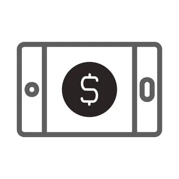 Digital Currency on Tablet Screen Interface Stock Illustration