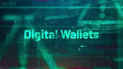 Digital Currency Word on High Technology Futuristic Background Stock Footage 343463161