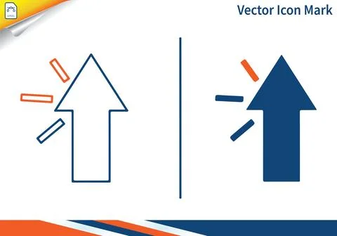 Digital cursor arrow click motion vector flat line icon set. Ilustración de archivo