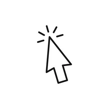 Digital Cursor Icon Ideal for User Interface Design Illustrazione stock