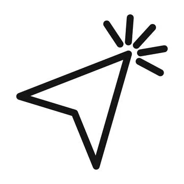 Digital Cursor Icon Ideal for Web Navigation and Interfaces イラスト素材