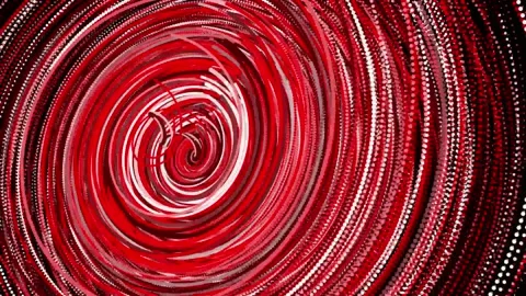 Digital curved light strings animation isolated on black background 스톡 동영상 337839208