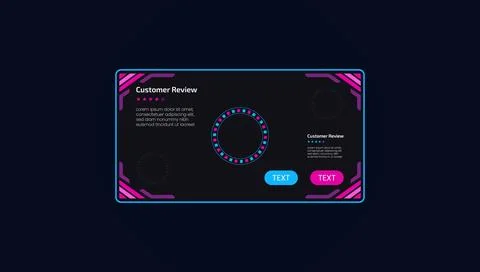 Digital customer review interface with loading bar customer feedback Stock Illustration