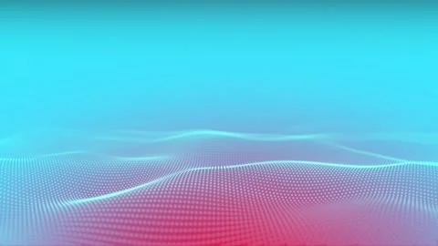 Digital Cyan Magenta Wave Background. Trendy Blue Modern Intro Screen. Abst.. Video stock 332011560