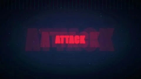 Digital Cyber Attack Warning with Glitch Effect and Binary Code on Dark Stock Footage 336775416
