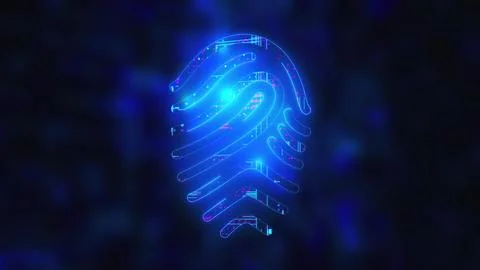 Digital cyber fingerprint Stock-Illustration