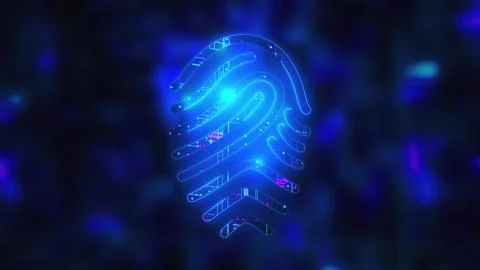 Digital cyber fingerprint Stock-Illustration