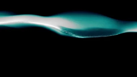 Digital Cyber Flowing Particles Wave Stock Footage 78018713