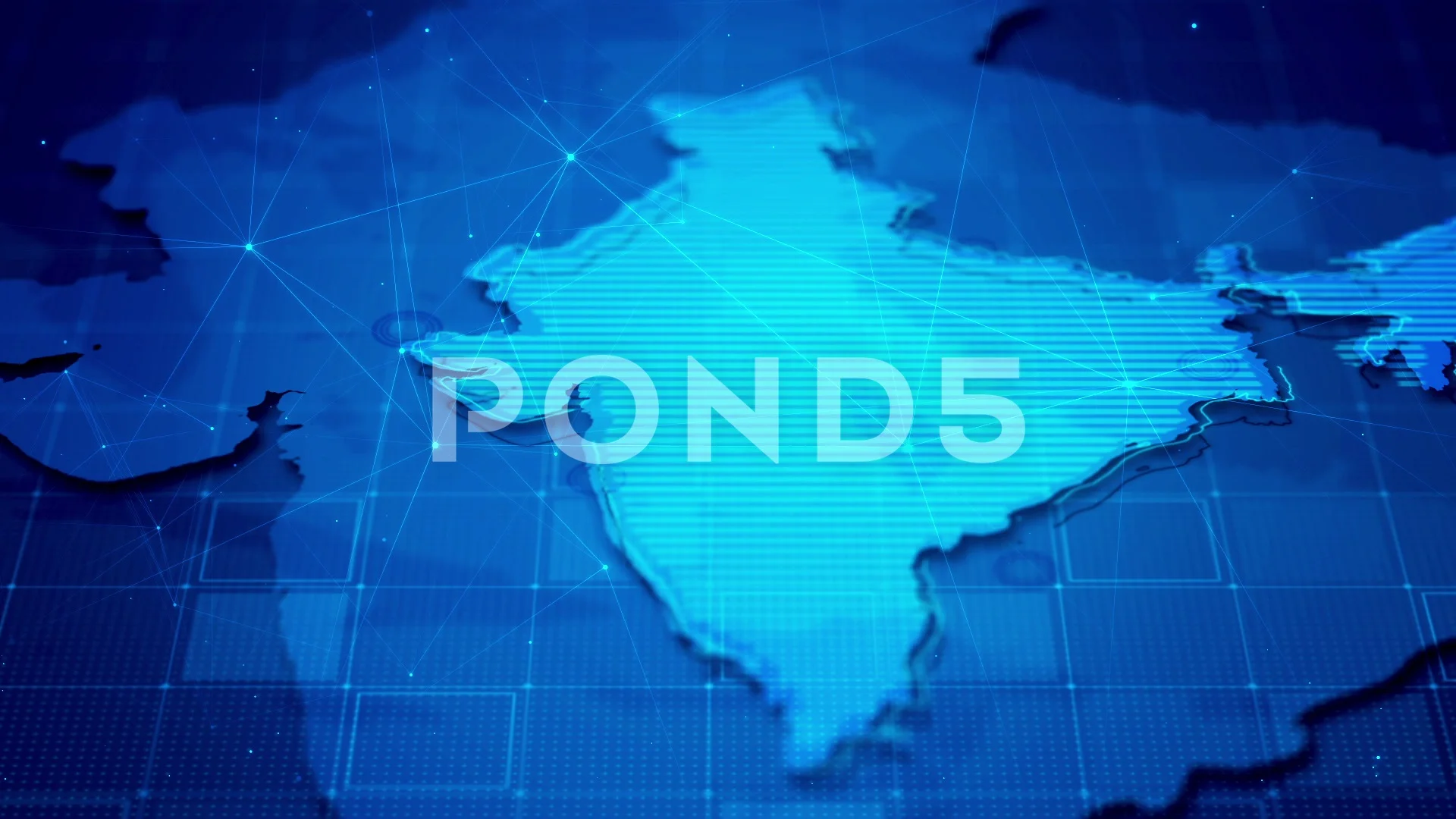 Digital cyber india map background. | Stock Video | Pond5