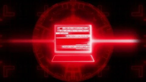 Digital Cyber Interface. Glitch in Digital Data 스톡 동영상 74586940