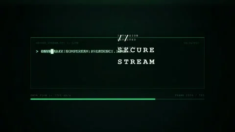 Digital Cyber Security Interface with Secure Stream Data Processing and Coding Stock Footage 345758615