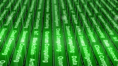 Digital Cyber Security Network Software Programming Screen Background Stock Footage 335556975