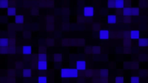 Digital Cyber Security Pixel Grid Background Looping Blue Mosaic Motion Graphics Video stock 342231568