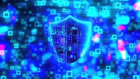 Digital cyber shield イラスト素材