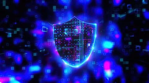 Digital cyber shield イラスト素材
