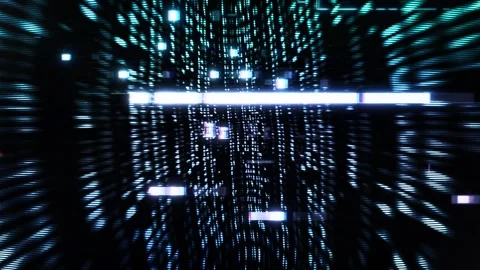 Digital Cyber Space Futuristic Digital Technology Network Stock Footage 292307477