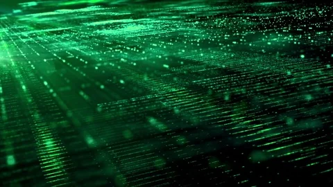 Digital Cyber Space Particles Stock Footage 77658623