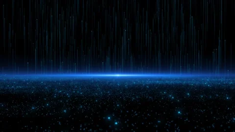 Digital cyber space wave matrix cyberspace with particles binary data Futuristic Stock Footage 333785526