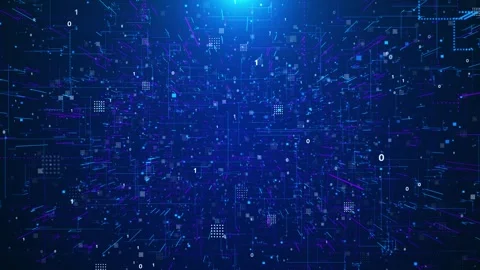 Digital cyber wave cyberspace lines network, big data, data center, virtual Stock Footage 260295046