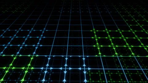 A digital cybernetic structure made of lattices and dots. Abstract backgrou.. Stock Photos