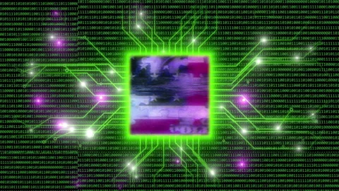 Digital Cybersecurity Concept With American Flag And Money Imagery Over Bin.. Stock Footage 344059321