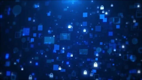 Digital Cybersecurity Protection Encrypted Data Visualization cybersecurity, Cyb Stock Footage 311808599