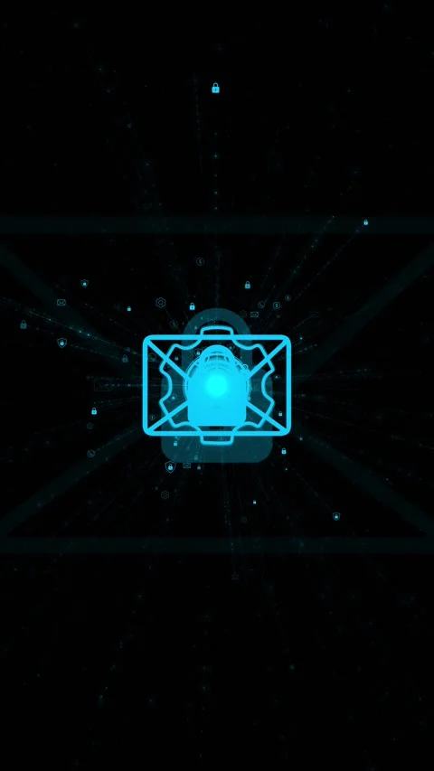 Digital Cybersecurity Protection with Encrypted Data Visualization cybersecurity Stock Footage 313644357