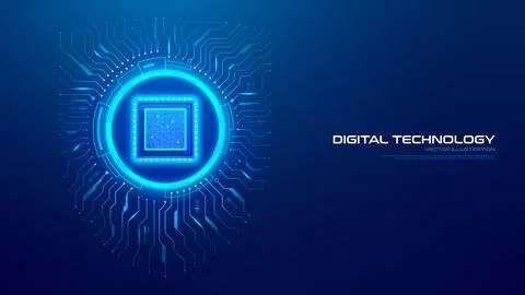 Digital Cybersecurity Technology Concept Stock Illustration