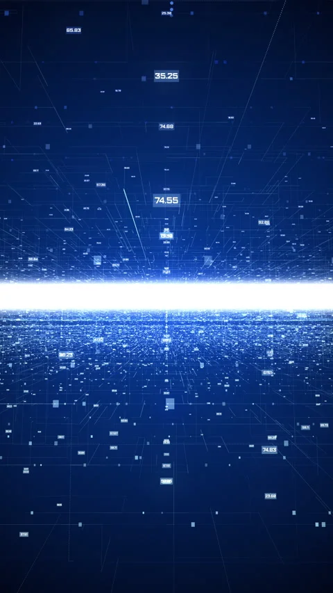 Digital cyberspace abstract vertical animation background Stock Footage 234989119