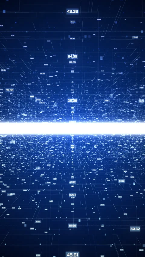 Digital cyberspace abstract vertical animation background Stock Footage 234989964