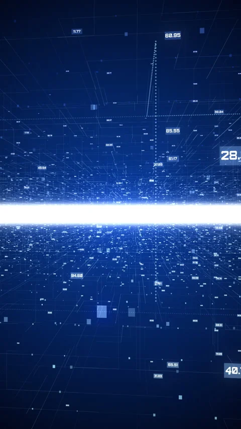 Digital cyberspace abstract vertical animation background Stock Footage 234990748