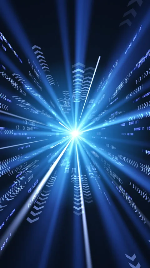 Digital cyberspace abstract vertical animation Stock Footage 234991806