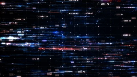 Digital cyberspace and Digital data network connections, Technology abstract Video stock 122307712