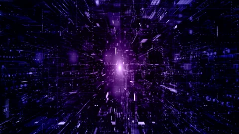 Digital cyberspace and digital data network connections concept Stock Footage 150409622