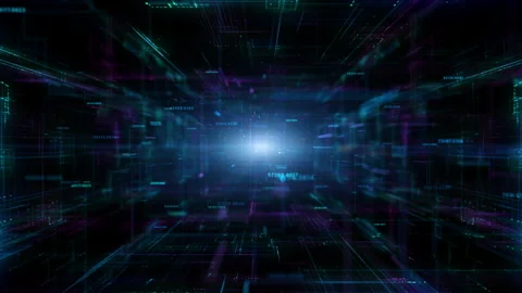 Digital cyberspace and digital data network connections concept. Video stock 169136312