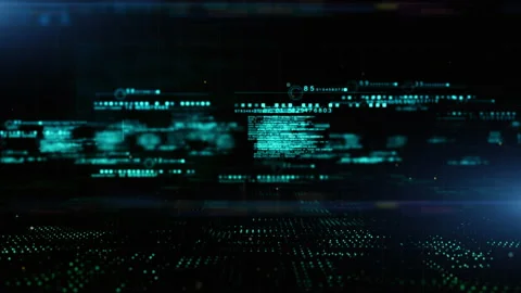 Digital Cyberspace and Digital Data Network Connections Stock-Footage 186370847
