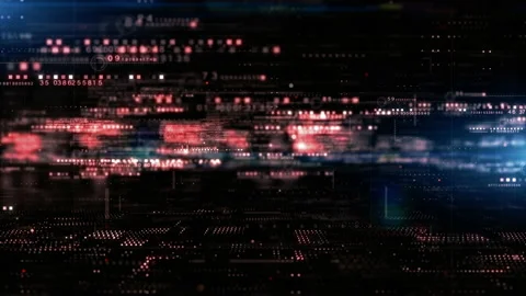 Digital Cyberspace and Digital Data Network Connections. High Speed Internet Stock Footage 186371983