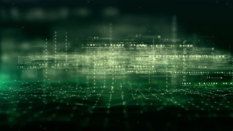 Digital Cyberspace and Digital Data Network Connections. High Speed Internet Stock Footage 186374715