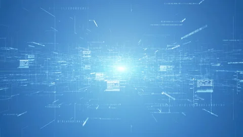 Digital Cyberspace and Network Data Connection, Future Technology Global Vídeo Stock 150409844