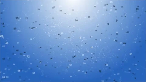 Digital cyberspace data matrix, Blockchain network connection, binary coding HUD Stock Footage 293006773