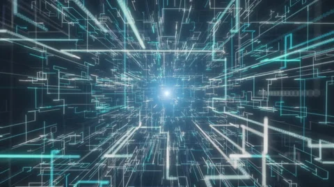 Digital cyberspace Stock Footage 231053200