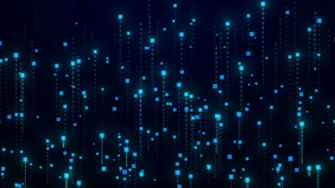 Digital Cyberspace With Particles, Abstract technology big data, Big data flow Stock Footage 339263131