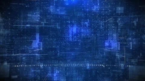 Digital Cyberspace with Particles and Data Network Connections. Stock Footage 156308475